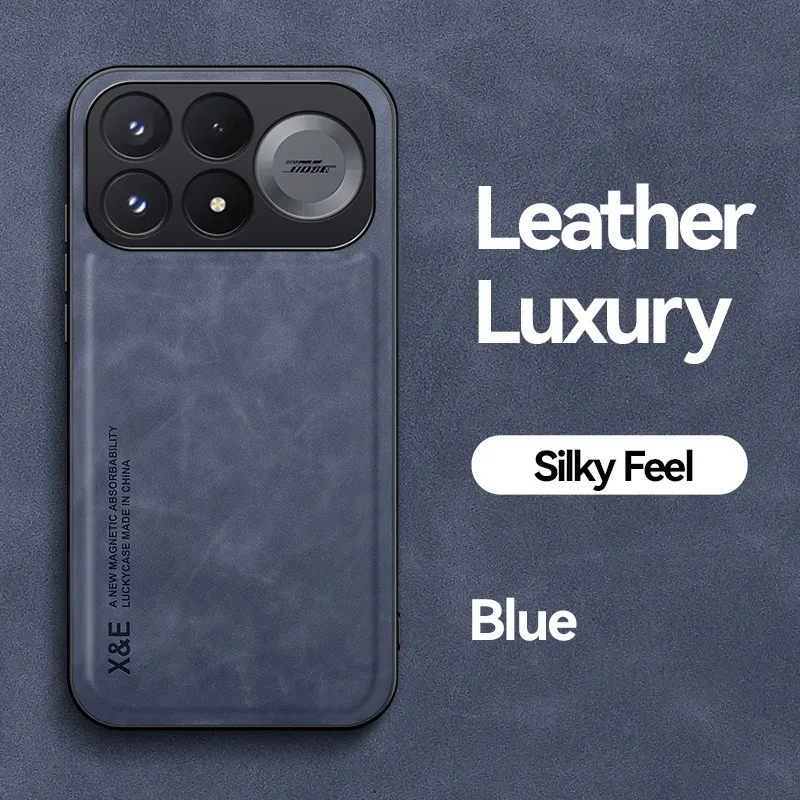 Magnetic Leather Soft Silicone Phone Cover with Car Holder Function