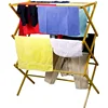 Wooden Clothes Drying Rack for Laundry - Collapsible Folding Bamboo Laundry Drying Rack for Drying Clothes - Heavy Duty 6
