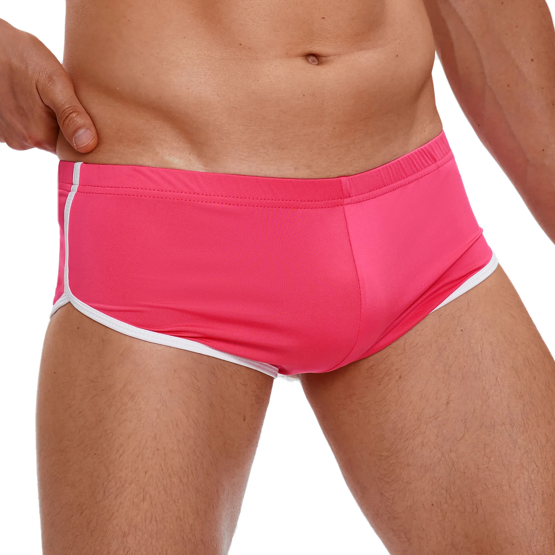 Men's Spor ort orts Hot orts Elastic Running orts Bar Sle Summer Faion Slim Fit Nine Points Cotton Milk Silk