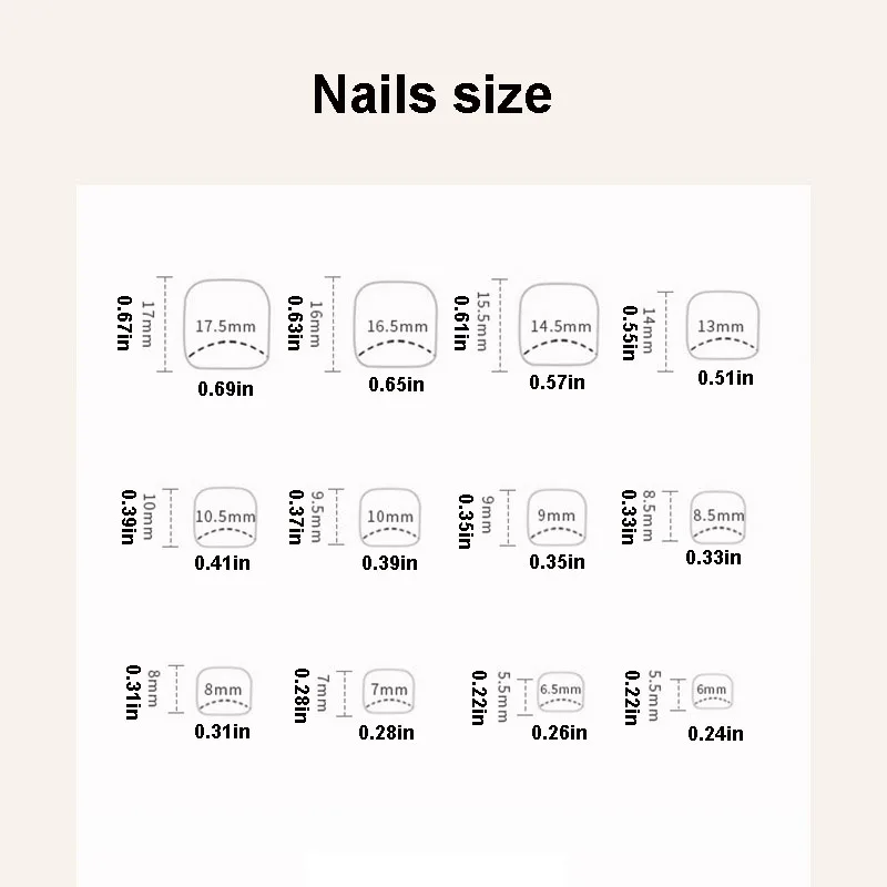 Colorful Flower Press On Nails Set
