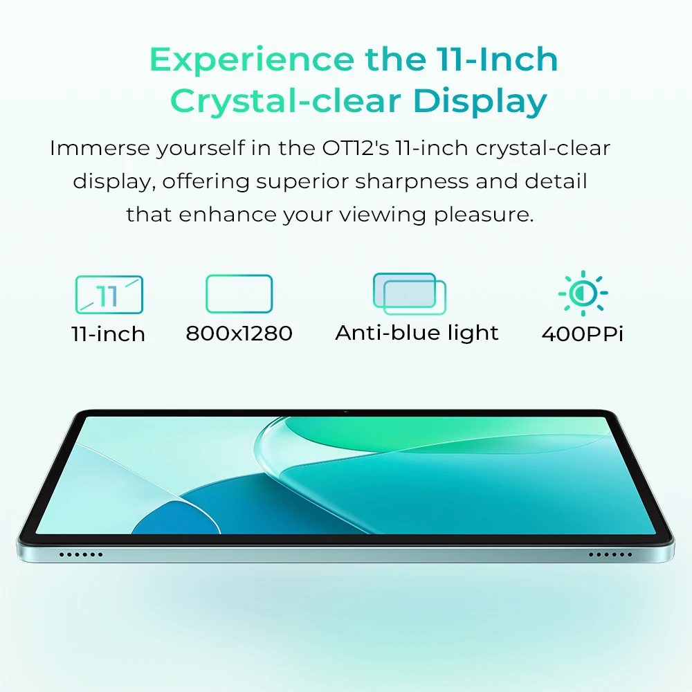 OUKITEL OT12 Tablet Android 14-2K 11 Inch Tablet with Pen, 16(4+12) GB RAM + 256GB ROM (1TB TF) Gaming Tablet, 8000mAh Battery T 4