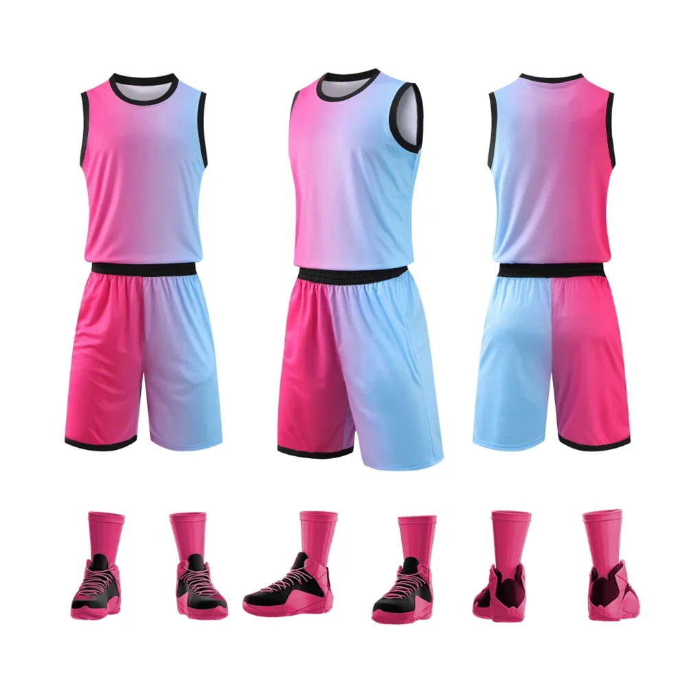NEW 24 25 Men's sports kit WADE 3 Fans Basketball Jerseys Men and kids game team Short sleeve uniform training Vest and shorts
