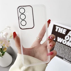 Transparent Shockproof Camera Lens Protection Phone Case - Clear & Colorful Cover - S24 (Transparent)
