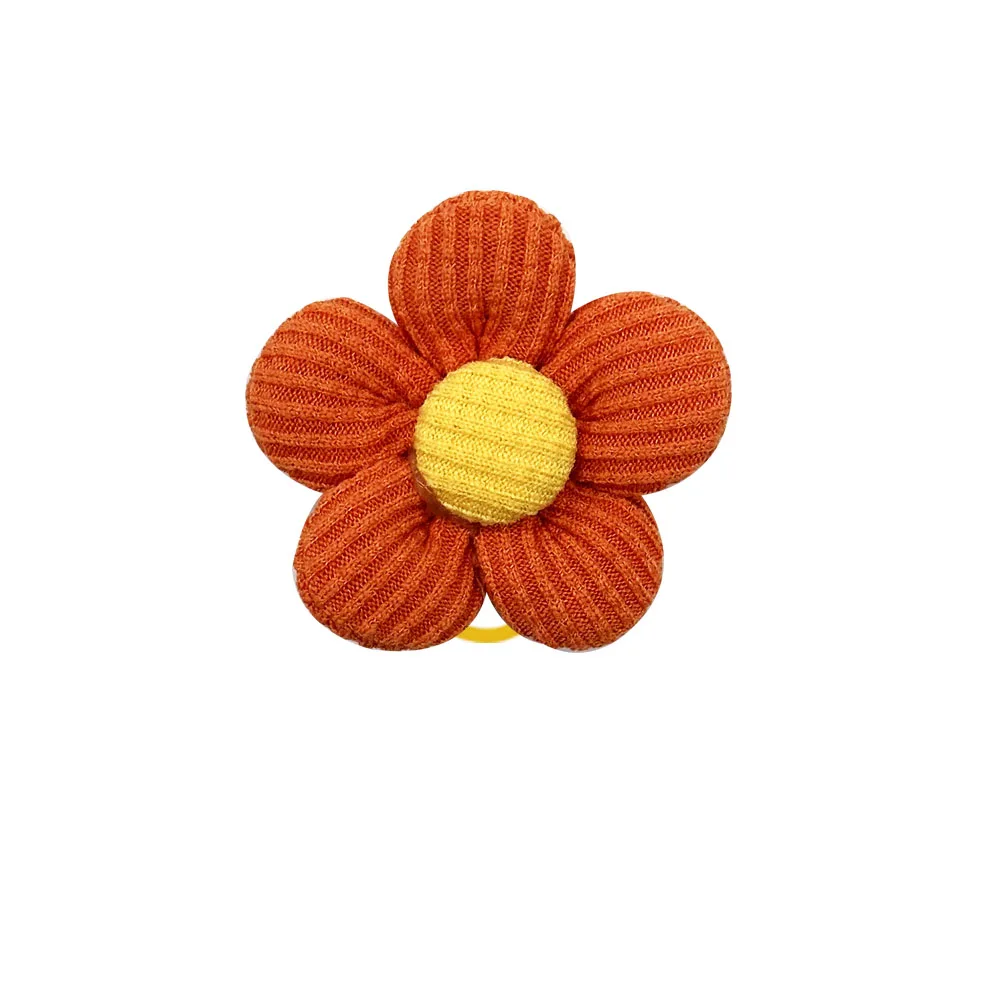 50/100PCS Flower Shape Decoration Cute Dog Hair Bow Dogs Bows Cotton Rubber Bands Dog Supplies Puppy Bowknot Pet Accessories 5