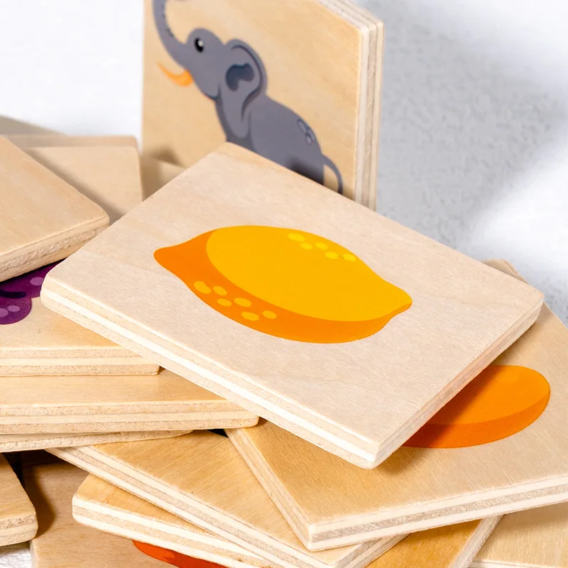 Find The Shadow Matched Images, Wooden Shape Matching Game, Montessori Preschool Educational Learning Toys for Children 6