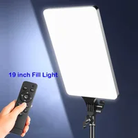 24'' 19'' Big LED Video Light 50W Photography Selfie Dimmable Panel Lighting Photo Studio Live Stream Fill LampTripod Stand 2