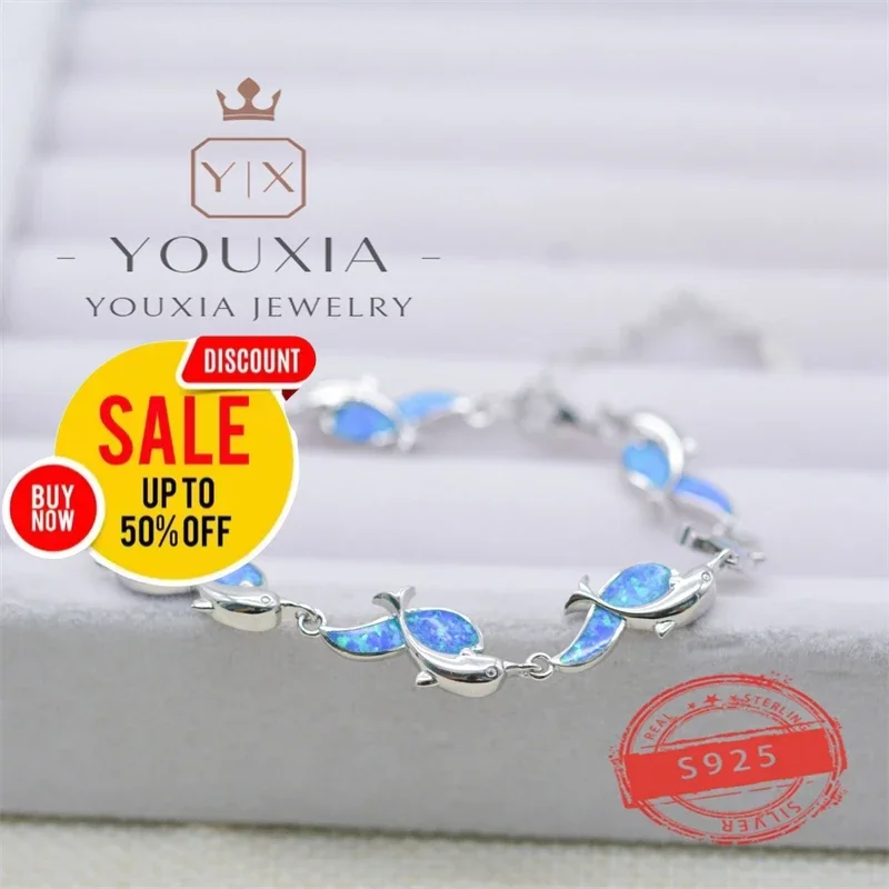 Hot Selling Brand Silver colour Punk Style Bracelet Holiday Gift Couple Love Luxury fashion Jewelry Valentine's Day Promotion