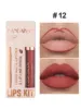 HANDAIYAN Lip Liner Lipgloss Set Matte Liquid Lipstick Long-Lasting Non-Stick Cup Not Fade Waterproof Nude Cosmetics 5