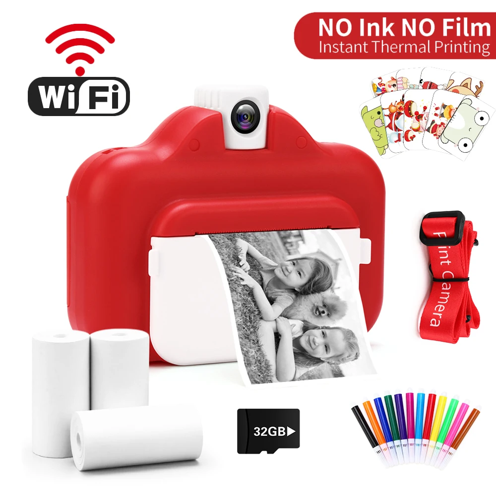 

WIFI Kids Instant Printing Camera Toys for Girls Boys Gift 1080P Video Child Digital Camera with Print Instant Camera Toy