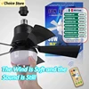 Ceiling fan with LED light and remote control Recessed installation Removable Dimmable Silent design Suitable for home use 1