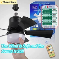 Ceiling fan with LED light and remote control Recessed installation Removable Dimmable Silent design Suitable for home use 1