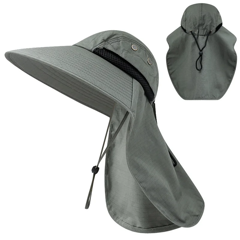 

Hat Neck Shield Men Women Summer Sunscreen Protection Fisherman Mesh String Cap Big Brim Beach Accessory Outdoor Hunting
