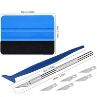 10pcs/set Car Wrapping Tools Kit Vinyl Scraper Cutter Film Squeegee Vinyl Spatulas Plastic Wrap Tools Window Tinting Tools 5