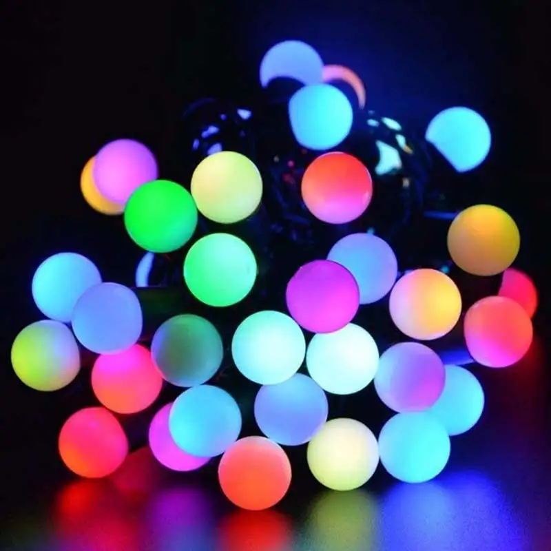 15M 100LEDs Ball Light Garland String Fairy USB DC5V Ball Lights For Wedding Christmas Holiday Decoration Lamp Festival Lighting