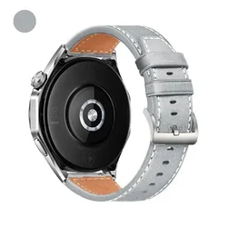 Premium Leather Watch Strap - Elegant 20mm/22mm Band - 1pieces 20mm (Grey)