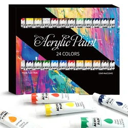 Vibrant Acrylic Paint Set - Non - Toxic Craft Paint (24 colors)
