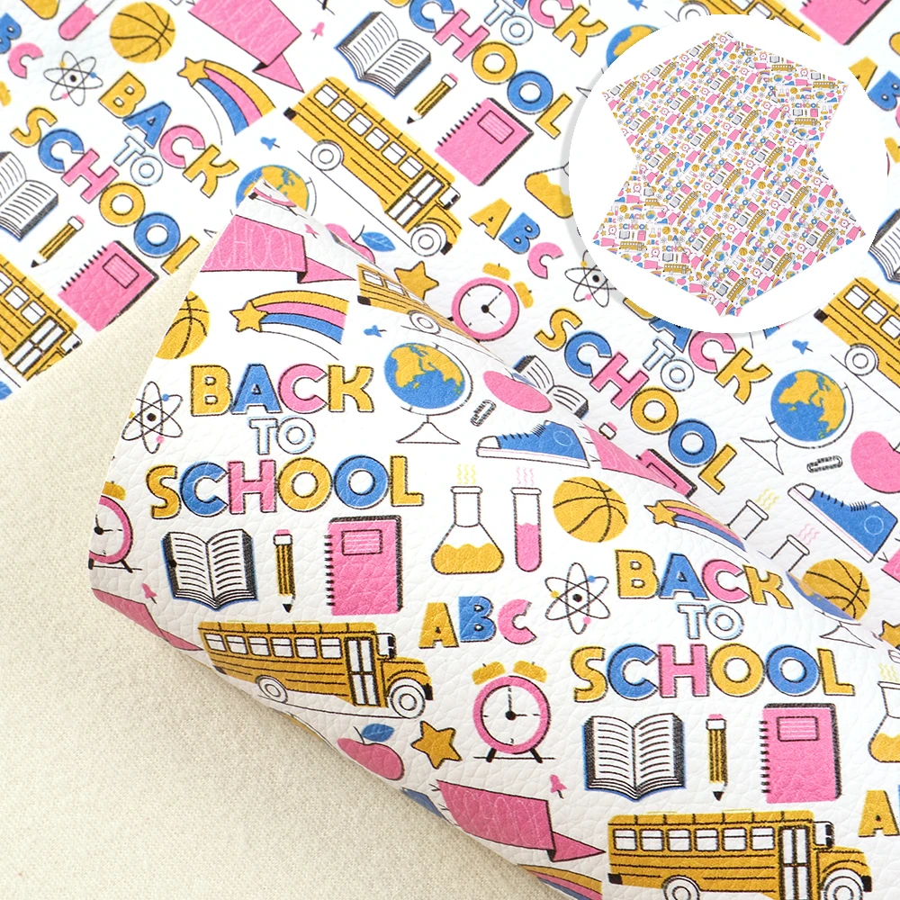 20*33cm Cartoon Faux Leather Fabric for Bows Different Crafts Synthetic Leather For Bags Handmade Accessories,1Yc10832