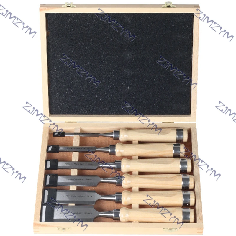 

6Pcs/Set Wood Flat Carving Hand Chisels Set Professional Wood Cut Knife Sculpting Hand Tools Chisel Woodworking For Carpenter