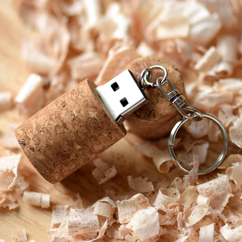 JASTER 나무 코르크 USB 3.0 플래시 드라이브, 나무 플러그, 펜드라이브, 메모리 스틱, 키 체인, 결혼 선물, U 디스크, 64GB, 32GB, 16GB, 8GB