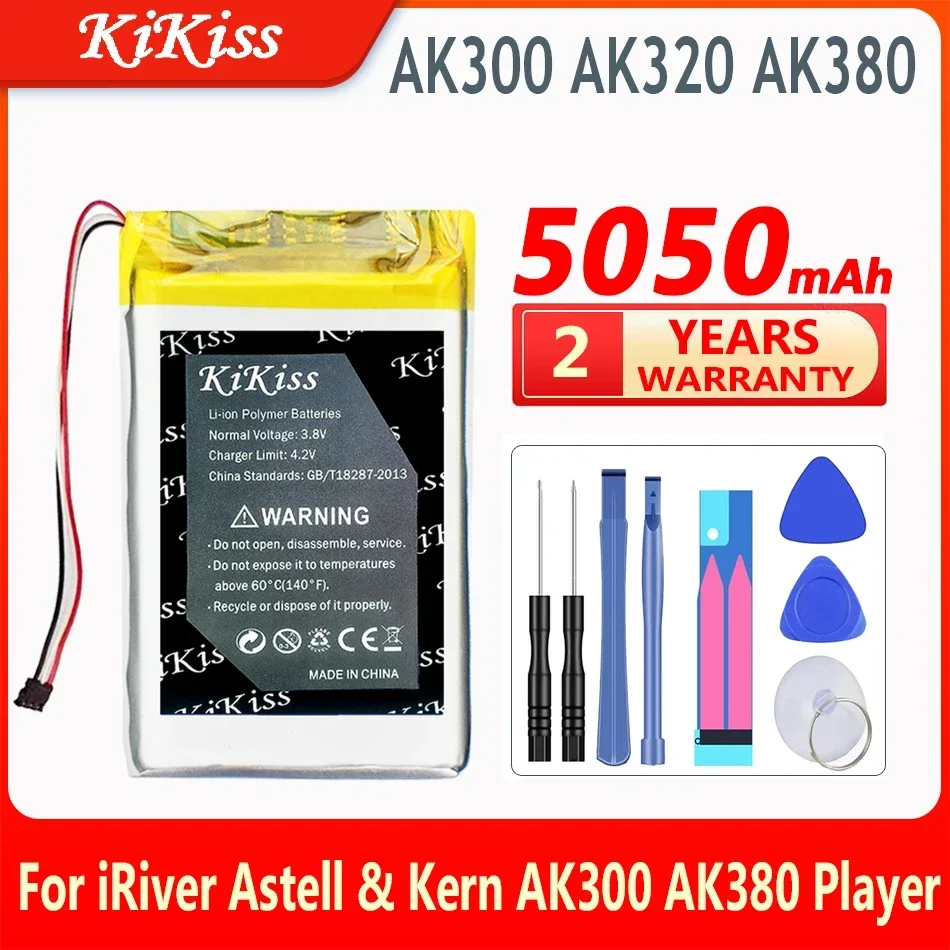 

KiKiss PR-754680N 5050mAh Battery for IRIVER Astell & Kern AK300 AK320 AK380 Player Batteries + Free Tools