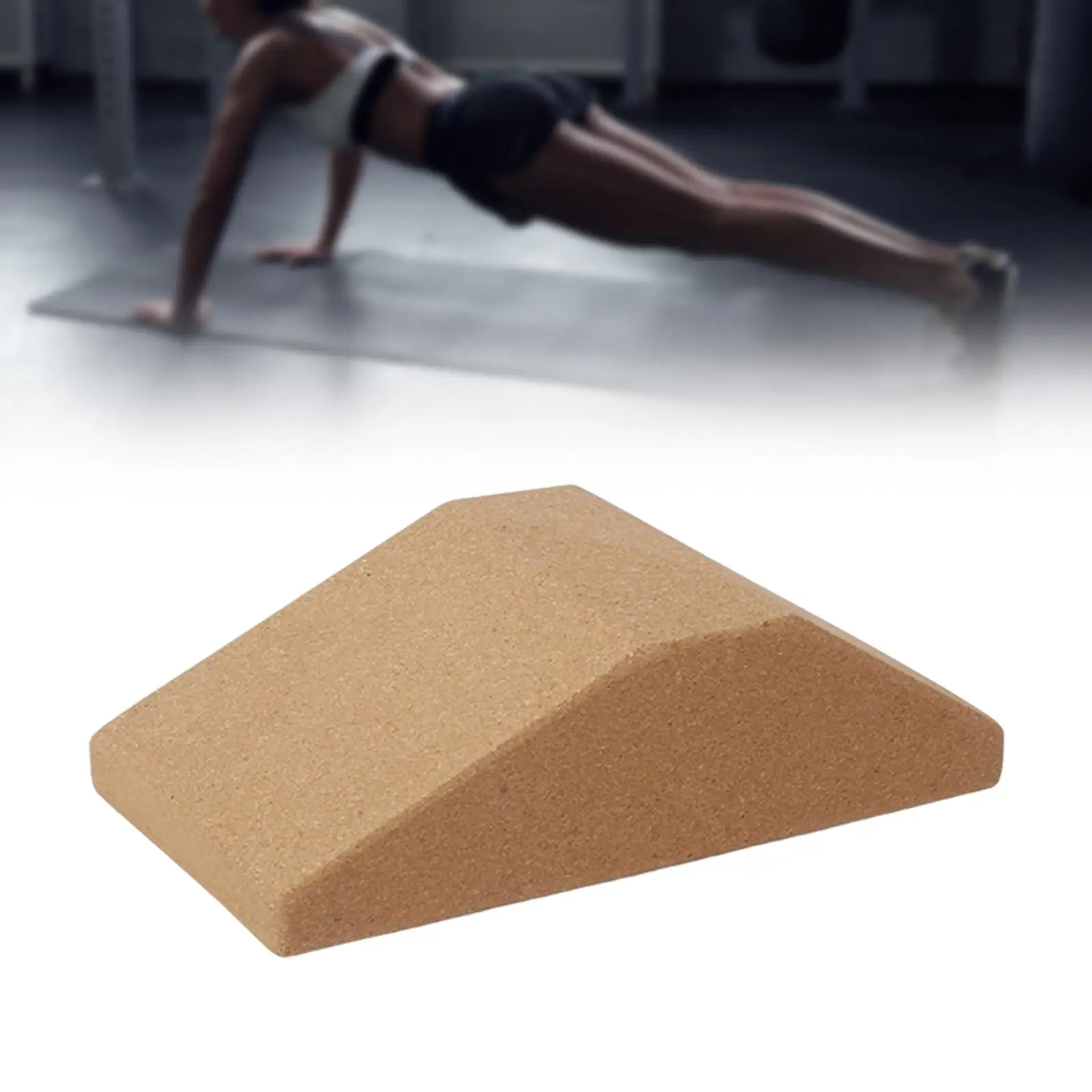 Cork Squat Wedge Block Yoga Prop Accessory Portable for Pilates Fitness Yoga