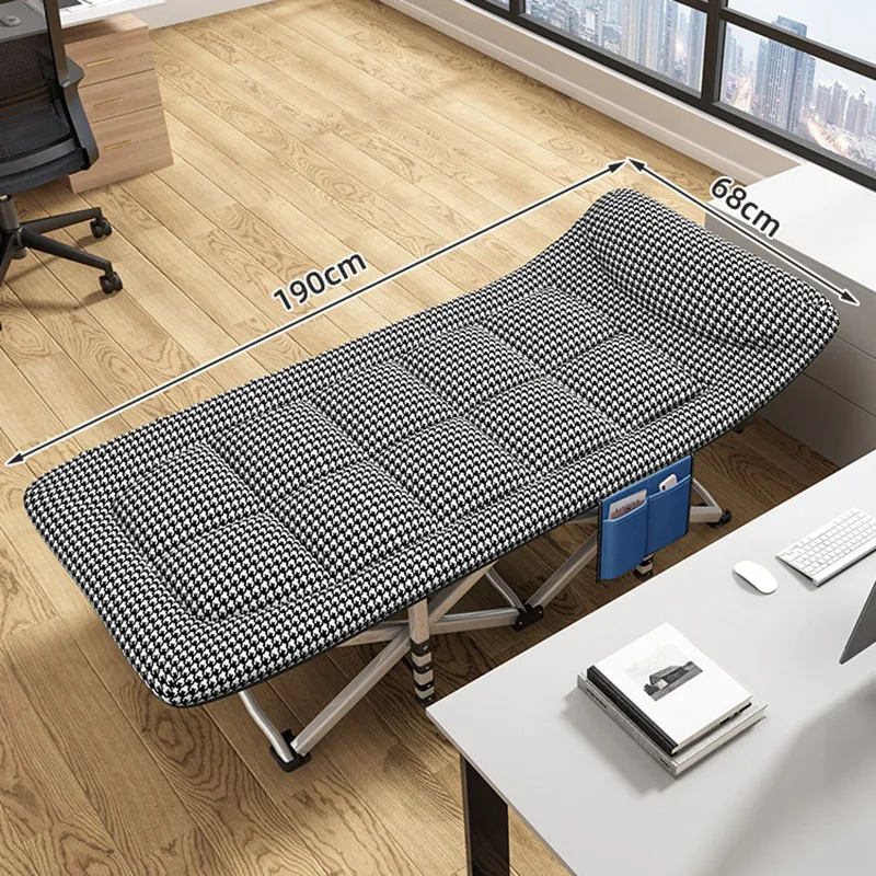 Multifunctional Folding Bed Office Sleeper Cot Adjustable Backrest Adult Nap Solution Portable Camping Bed Compact Space Saving
