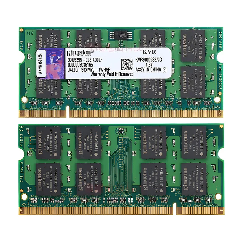 Laptop SDRAM RAM 2GB PC2-6400S KVR800D2SG/2G 1.8V 200Pin SODIMM DDR2 800 Memory Module laptop memory module,laptop ram memory,notebook ram memory