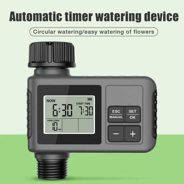 Smart Digital Water Timer Garden Timing Irrigation Automatic Waterproof Watering Device Watering Controller IPX5 LCD Display 2