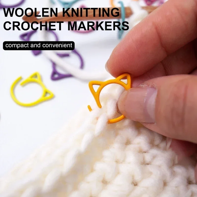Metal Crochet Locking Stitch Markers Rings for Knitting