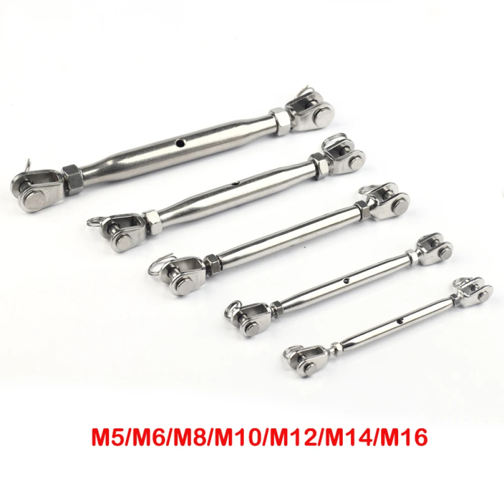 316 Marine Grade Stainless Steel Open Body Turnbuckle Jaw / Jaw - Metal - View #6
