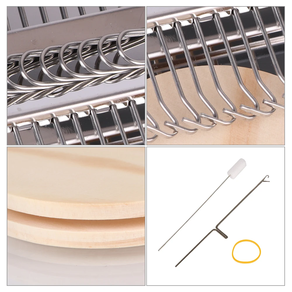 Knitting Tools Small Frame Wood Loom Hand Tapestry Weaving Frame Darning Machine for Mending Clothes and Jeans