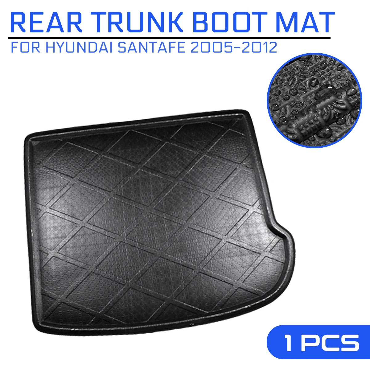 

Для Hyundai SantaFe 2005 2006 2007 2008-2012 автомобильный напольный коврик Ковер задний багажник защита от грязи