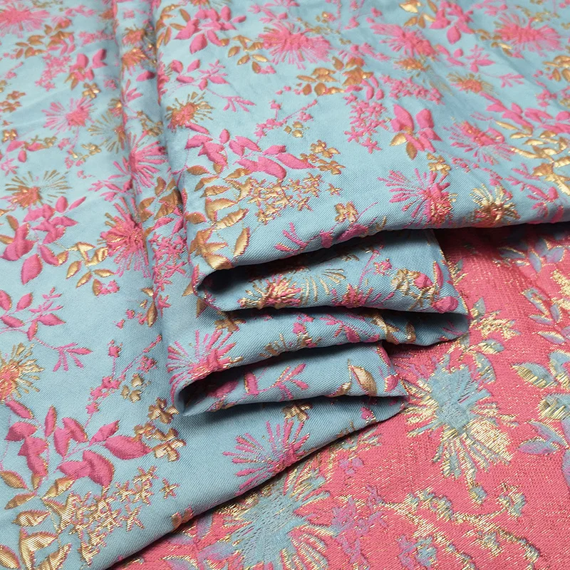 

Жаккардовая ткань, жаккардовая ткань, весна-лето, позолоченное платье, модный дизайн для шитья, оптовая продажа, ткань для измерения