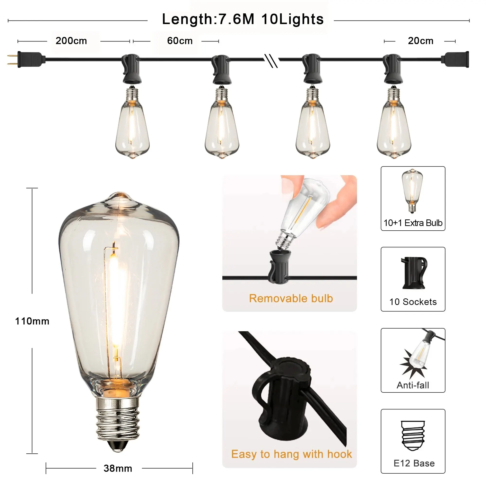 Outdoor LED String Lights 7
