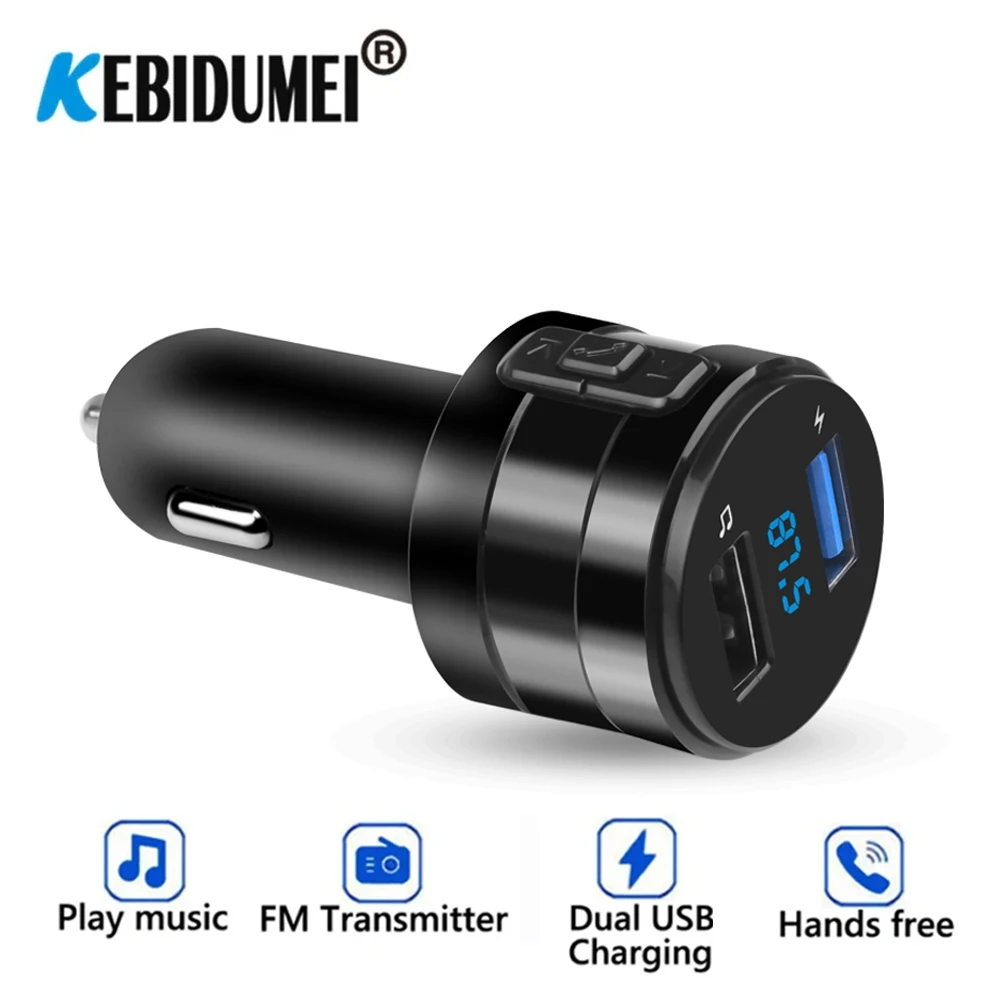 

Bluetooth FM Transmitter MP3 Player Handsfree Car Kit Support U disk AUX 3.1A Dual USB Charger Power Adapter For Car DVR Radio