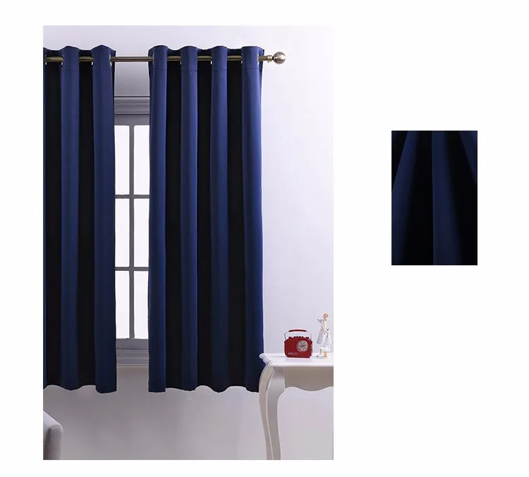 RYB HOME 2Pcs Modern Blackout Curtains for Living Room Solid Color Bedroom Curtains Ready-made Curtains Home Decoration