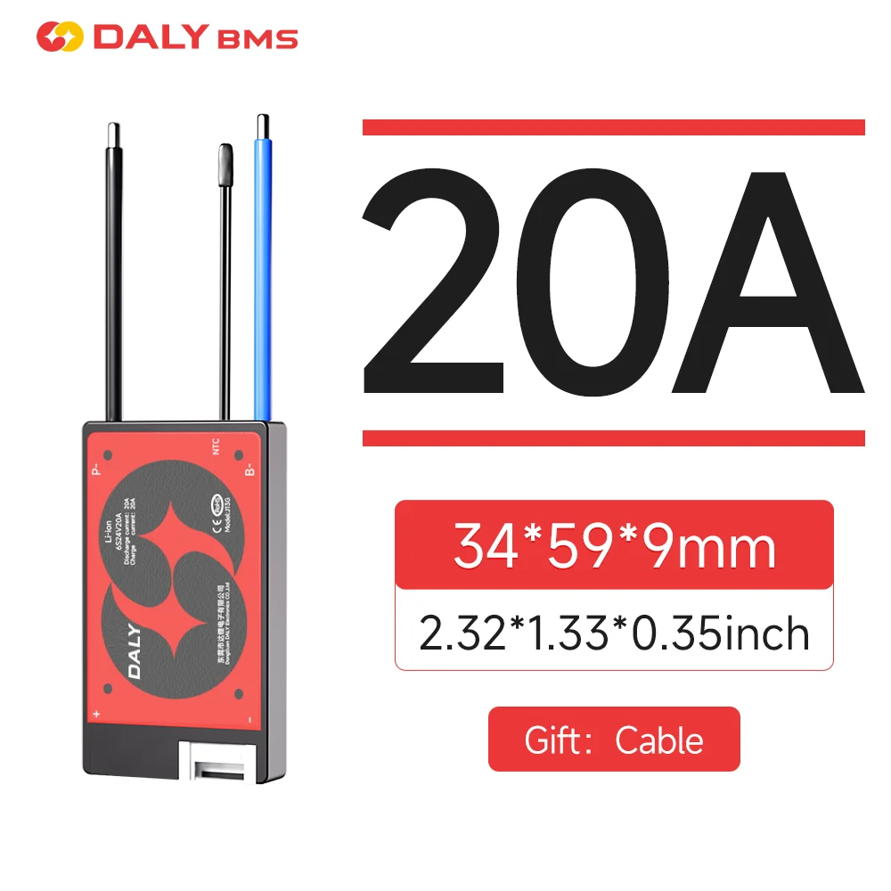 DALY BMS LiFePO4 4S 12V 20A – PCB Con Bilanciamento Impermeabile Per Pacchi Batteria
