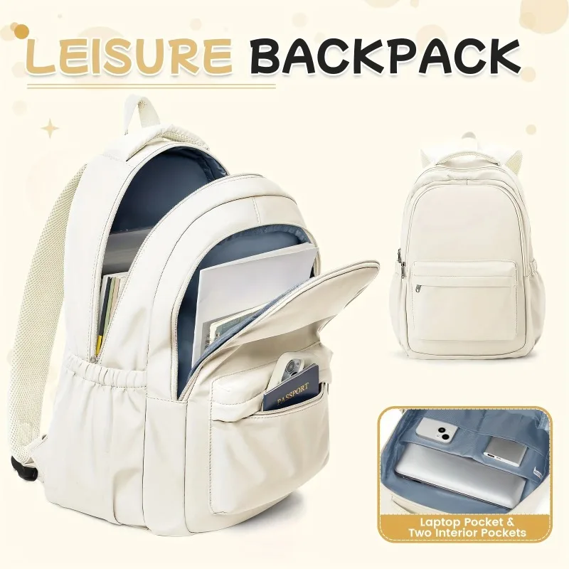 Backpack for Female College Students, High School Girls, Middle School Girls, Versatile, Suitable for Boys, Daily Outdoor Use.