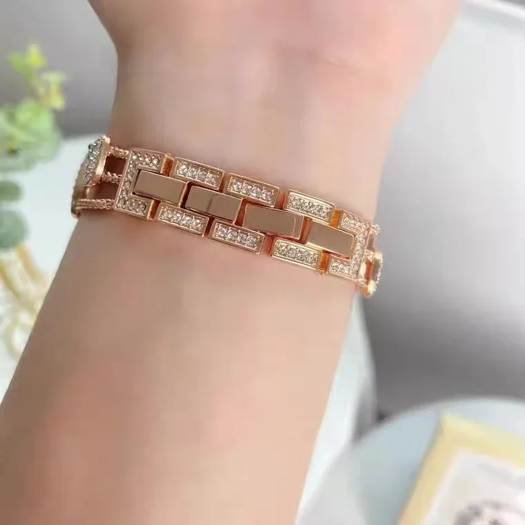 Metal＋Diamond Strap For Apple Watch 49mm 45mm 44mm 42mm 41mm 40mm Stainless Steel Swan Style Bracelet iWatch 8 7 6 5 4 3 SE Belt
