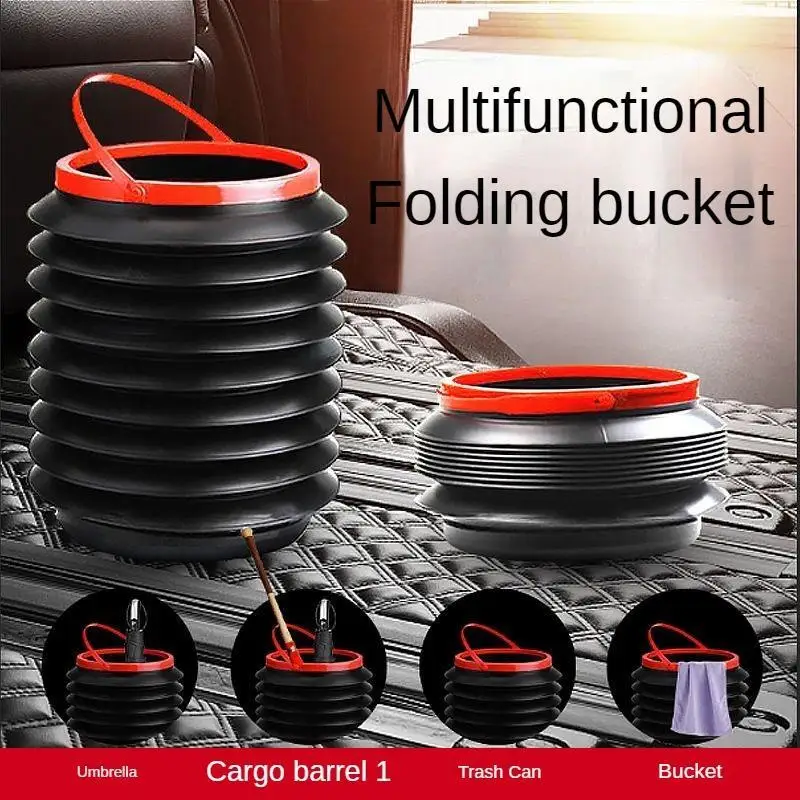 Car garbage can Car trash can foldable car hanging inside garbage bucket car front car umbrella to store parts