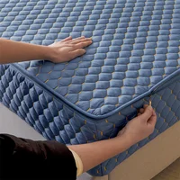 WOSTAR 360° fully enclosed mattress protector cover with zipper quilted thicken couple luxury double bed sheet protection pad 5