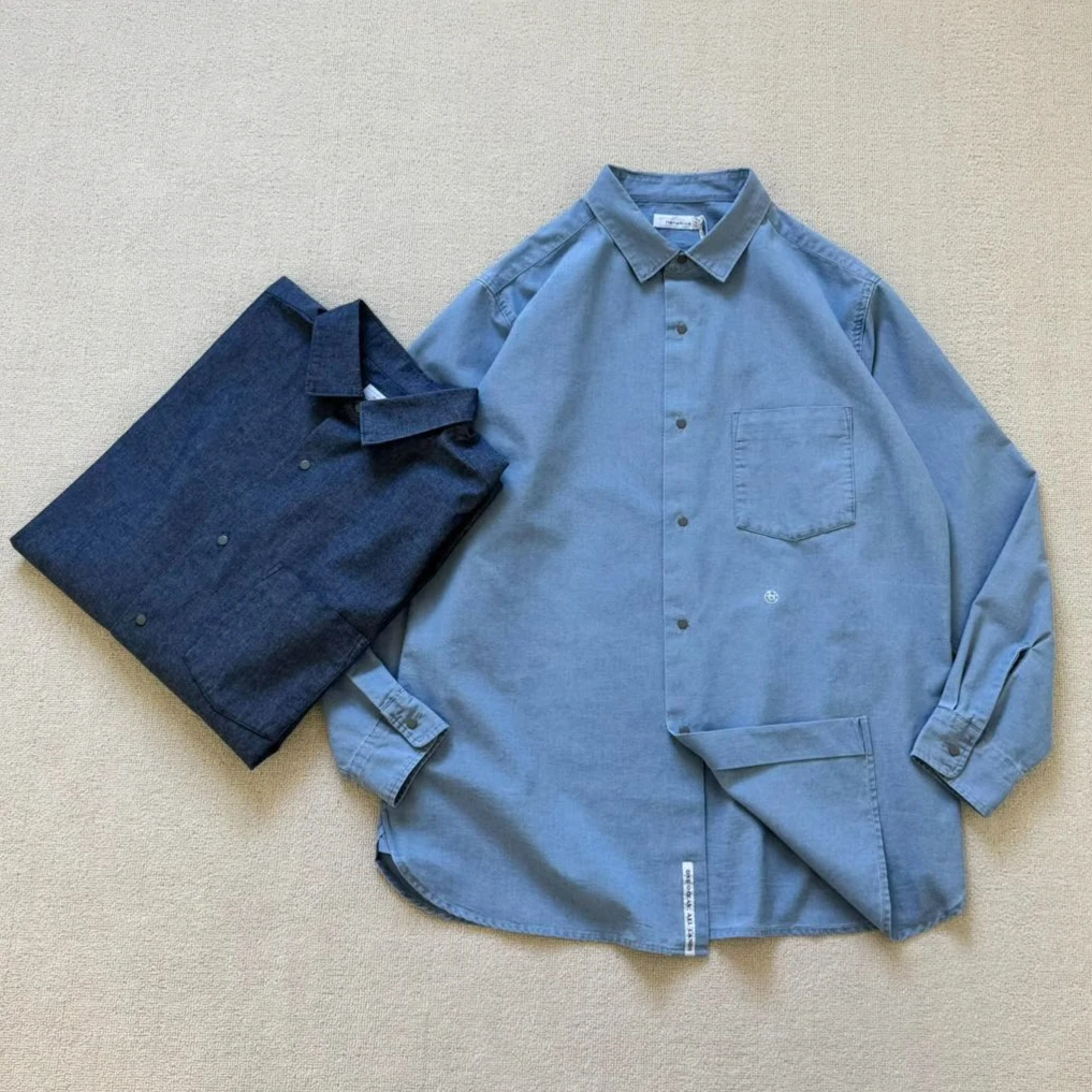 NANAMICA 24AW CHAMBRAY SHIRT casual loose washed long-sleeved denim shirt