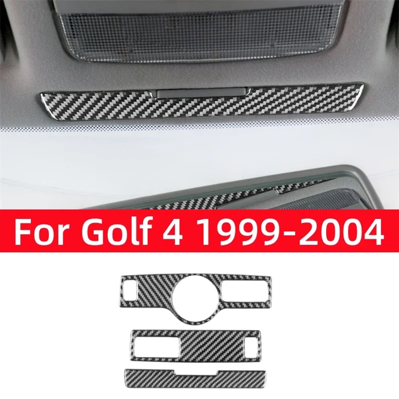 Per Vw Golf 4 Jetta Bora Mk4 R32 Gti 1999-2004 Accessori Interni In Fibra Di Carbonio Car Roof Reading Light Panel Trim Cover Sticker