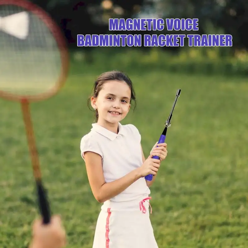 

Badminton Trainer Rod Magnetic Grip Strength Badminton Trainer Silicone Anti-slip Trainer Pole With Sound Feedback For Beginner