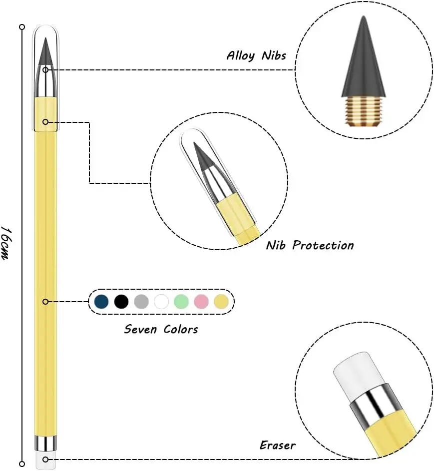 10pcs Eternal pencil set macaron For Kids Cute Pens Painting Art Office&School Supplies Infinity Pencils Tips Set Stationery 2