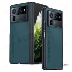 Carbon Fiber Texture PU-Leather Protective Phone Cover in Black for Phantom V Fold 2 (Green)