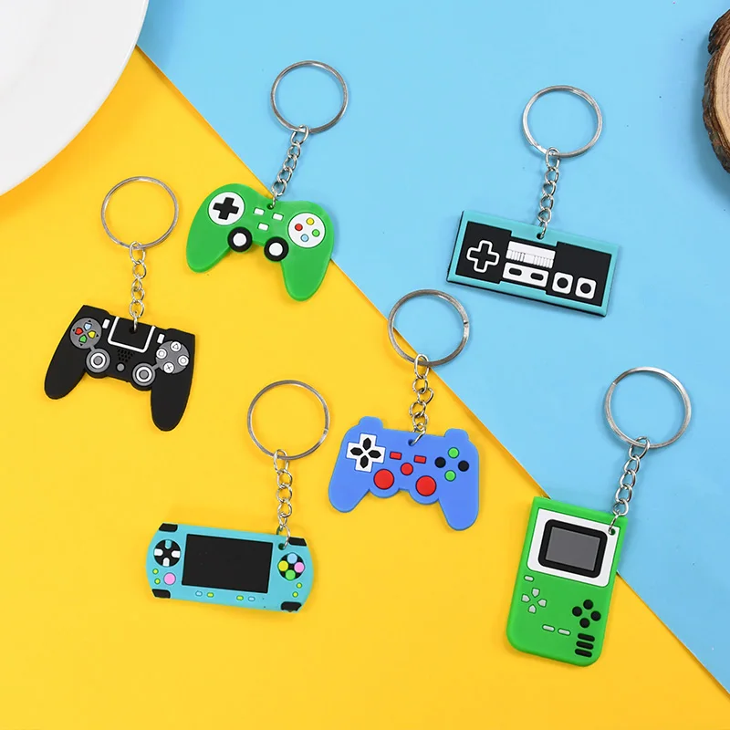 12Pcs Video Game Controller Keychain Kids Toy Gift Boys Birthday Party Favors Decor Goodie Pinata Fillers Gamepad PVC Keychains