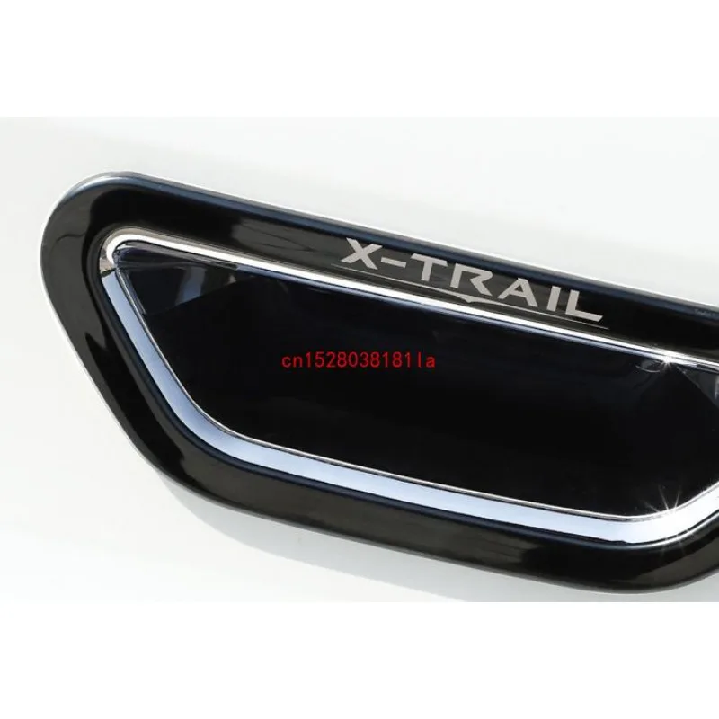 Accessories Fit For 2014-2021 Nissan Xtrail X-Trail 32 Rogue Chrome Rear Trunk Boot Door Lid Handle Bowl Cover Tailgate Insert