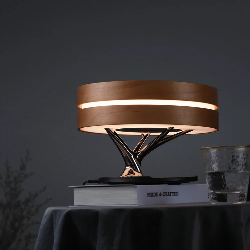 Hot-selling Smart Home Bedroom Gadgets Bedside LED Lamp Wireless Charger and Bluetooth Speaker Night Lamp Reading Ambient Lamps 3