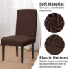 Set of 4 Dining Chair Covers High Stretchy Universal Seat Slipcovers Washable Removable Protector for Home Decor Banquet 2